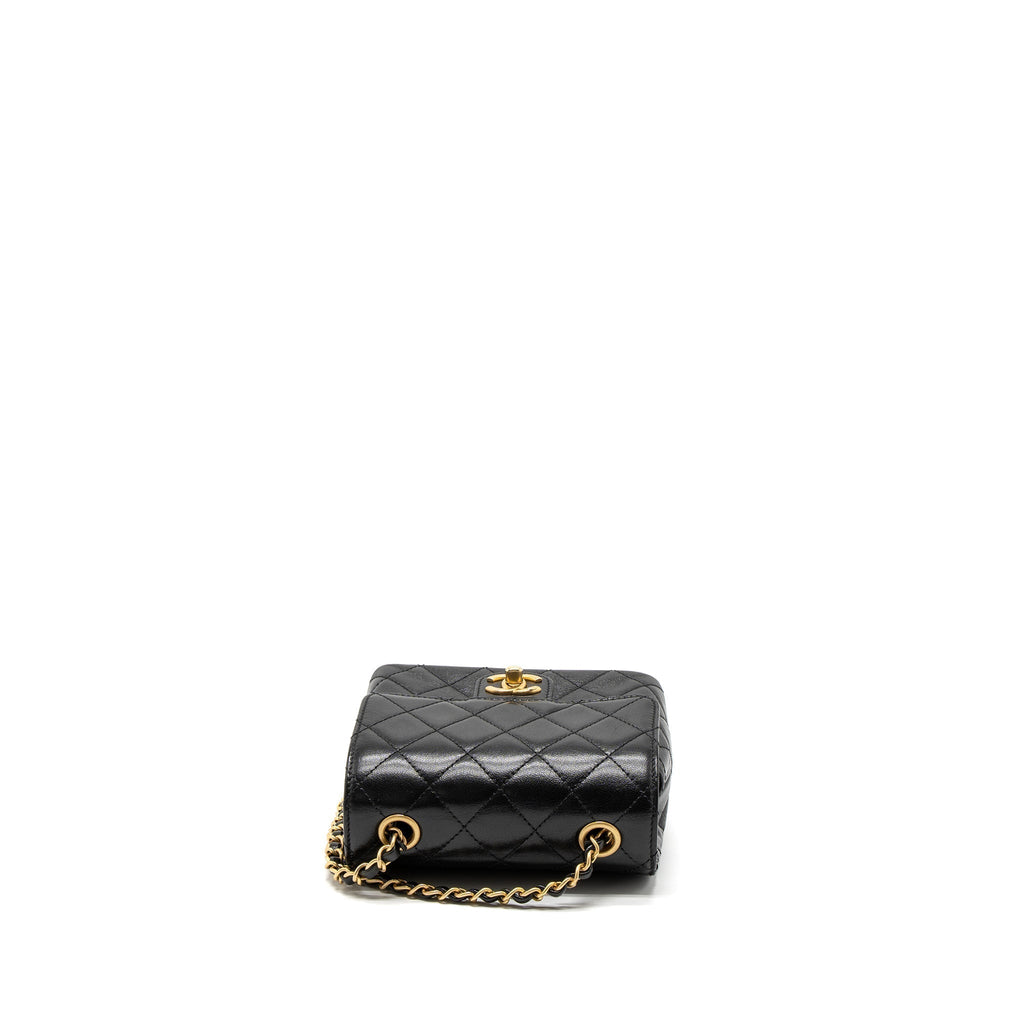 chanel-22k-retro-new-classic-square-mini-flap-bag-goatskin-black-brushed-ghw-microchip