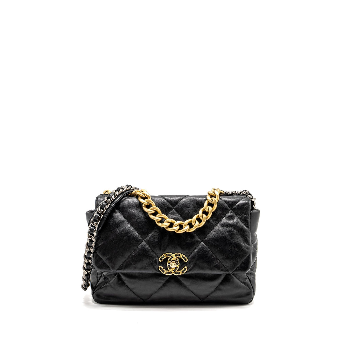 chanel-large-19-bag-lambskin-black-multicolour-hardware