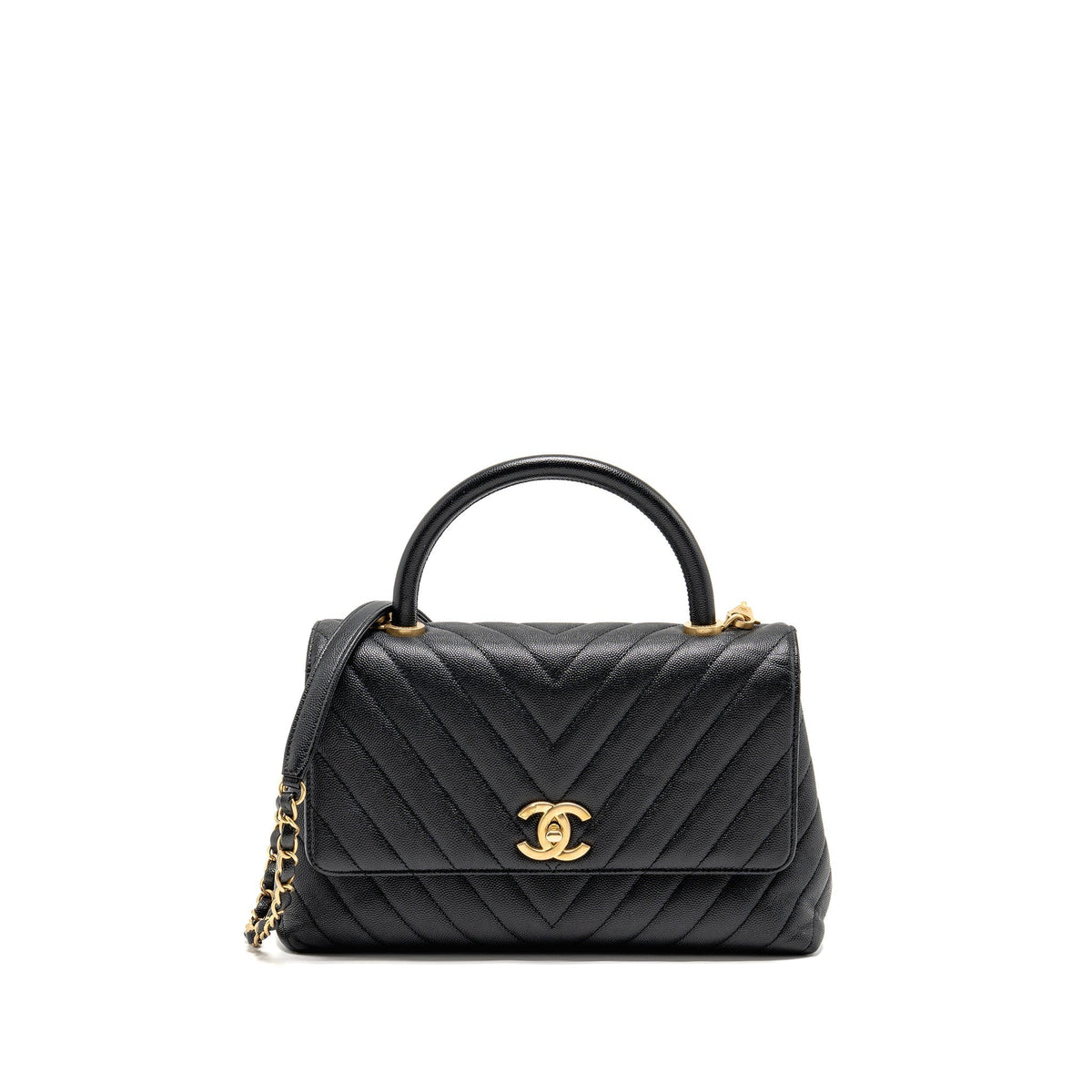 chanel-medium-chevron-coco-handle-caviar-black-ghw