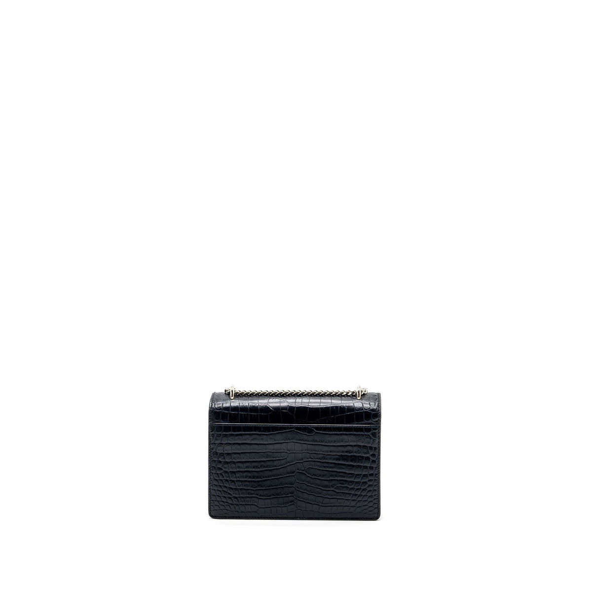 saint-laurent-ysl-mini-sunset-bag-crocodile-embossed-calfskin-black-shw