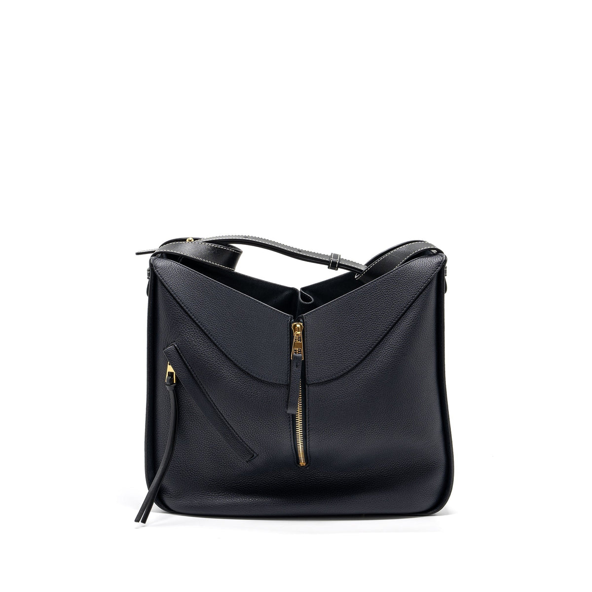 loewe-medium-hammock-bag-grained-calfskin-dark-blue-ghw