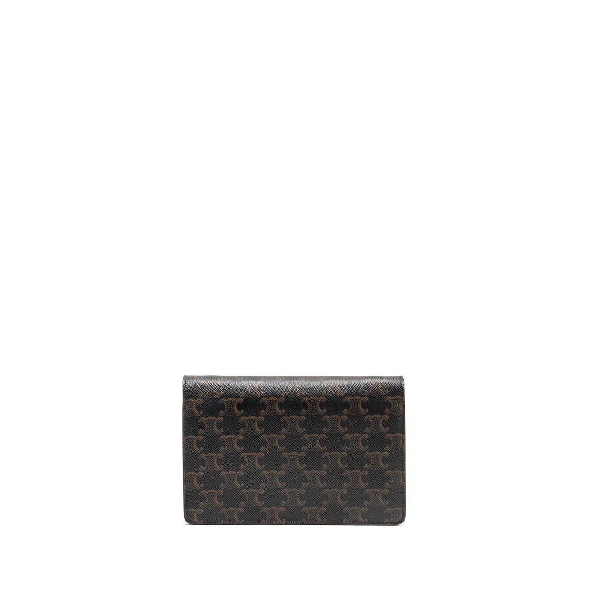 celine-wallet-on-strap-triomphe-canvas-smooth-lambskin-tan-ghw-7