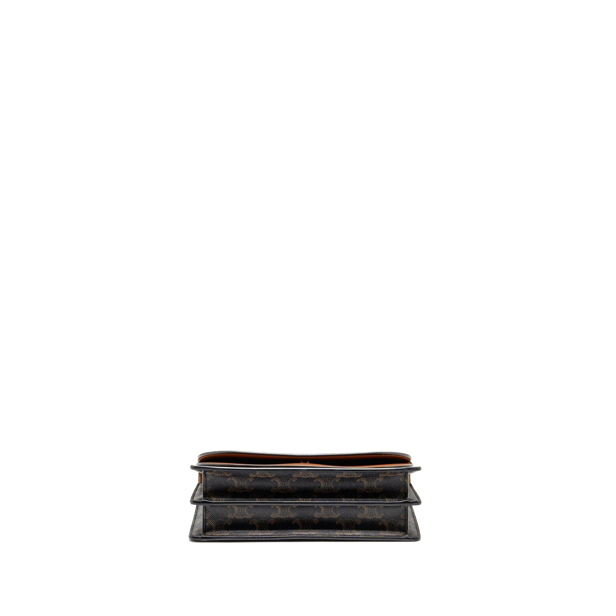 celine-wallet-on-strap-triomphe-canvas-smooth-lambskin-tan-ghw-7