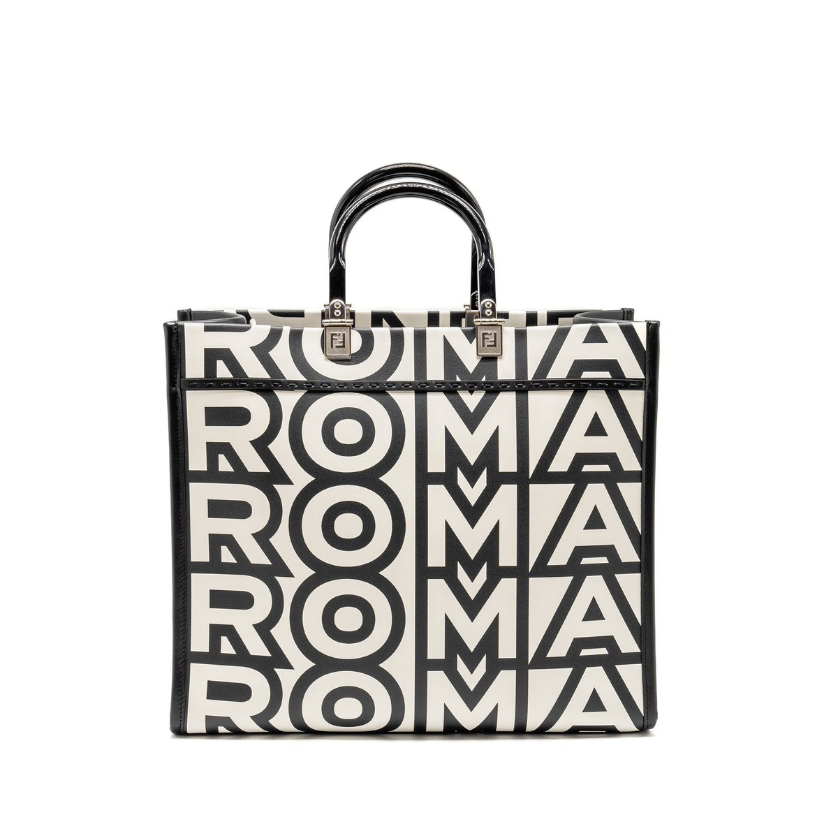fendi-medium-sunshine-roma-shopping-bag-calfskin-black-white-shw-copy