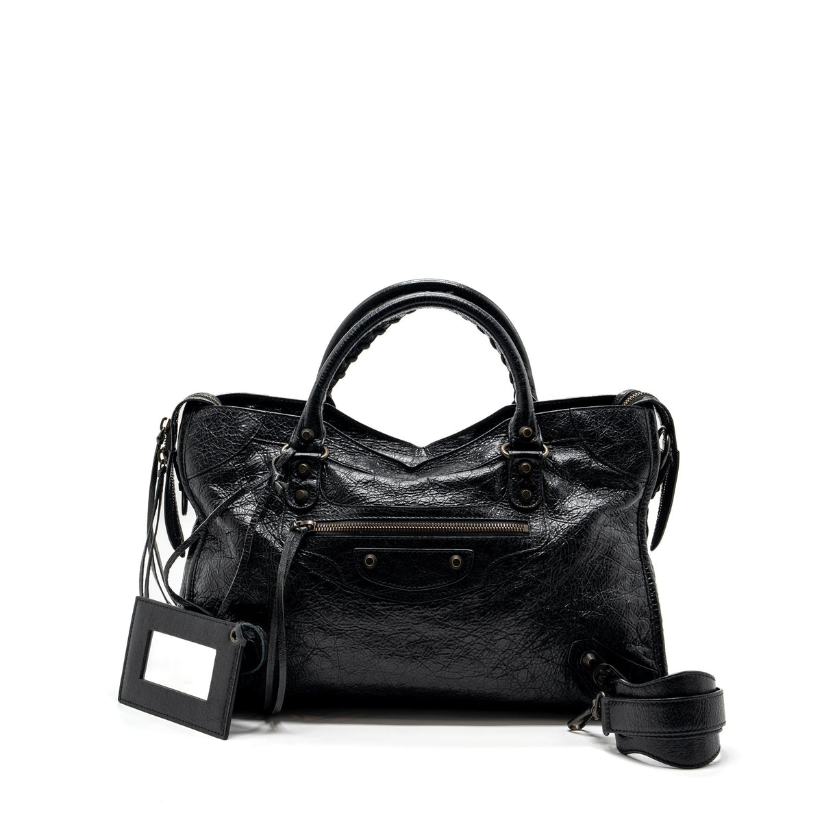 balenciaga-city-bag-calfskin-black-ruthenium-hardware