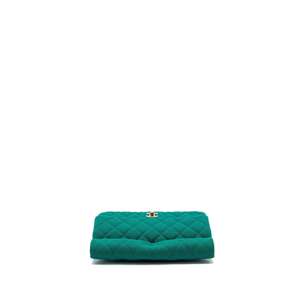chanel-23a-classic-flap-clutch-fabric-green-lghwmicrochip