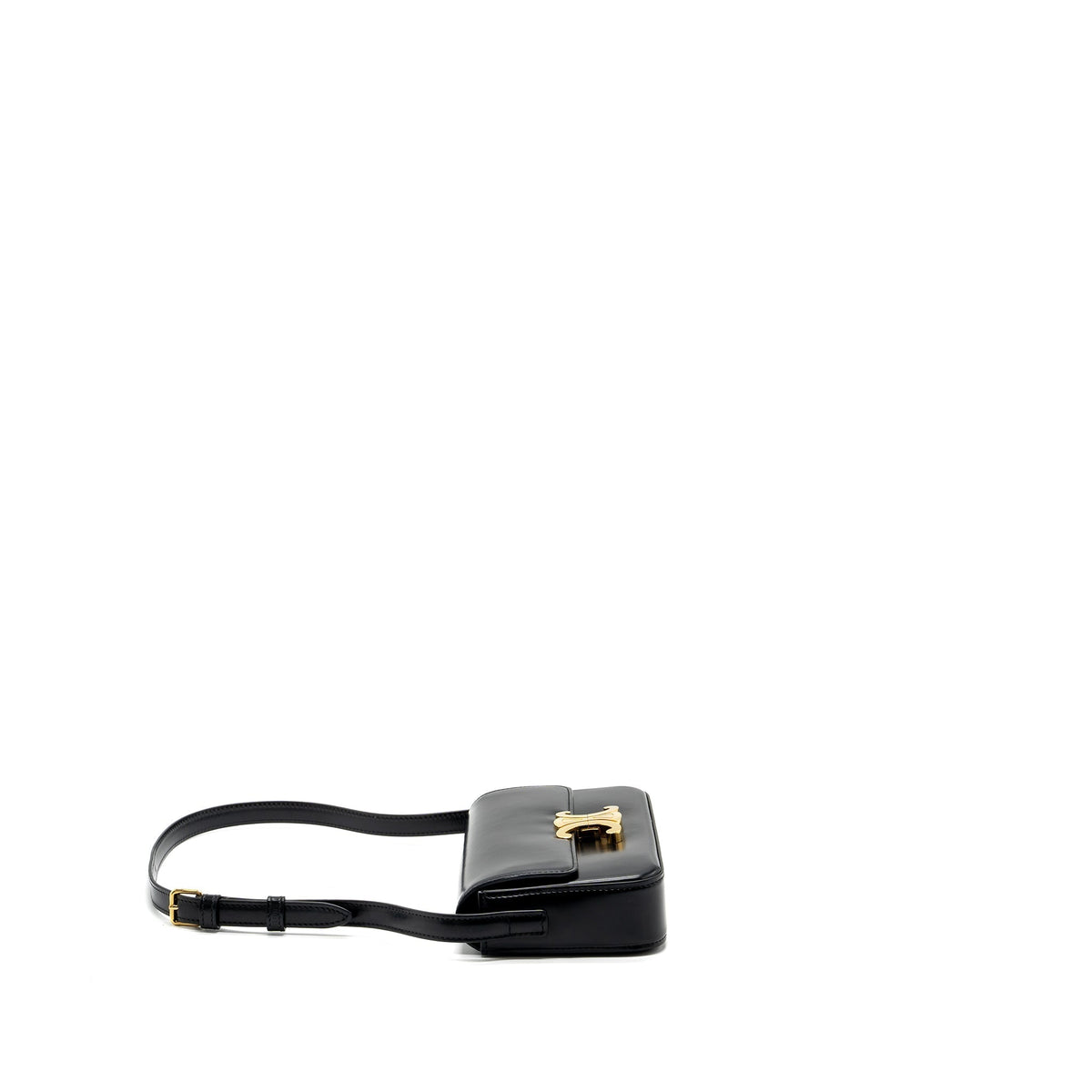 celine-triomphe-shoulder-bag-shiny-calfskin-black-ghw
