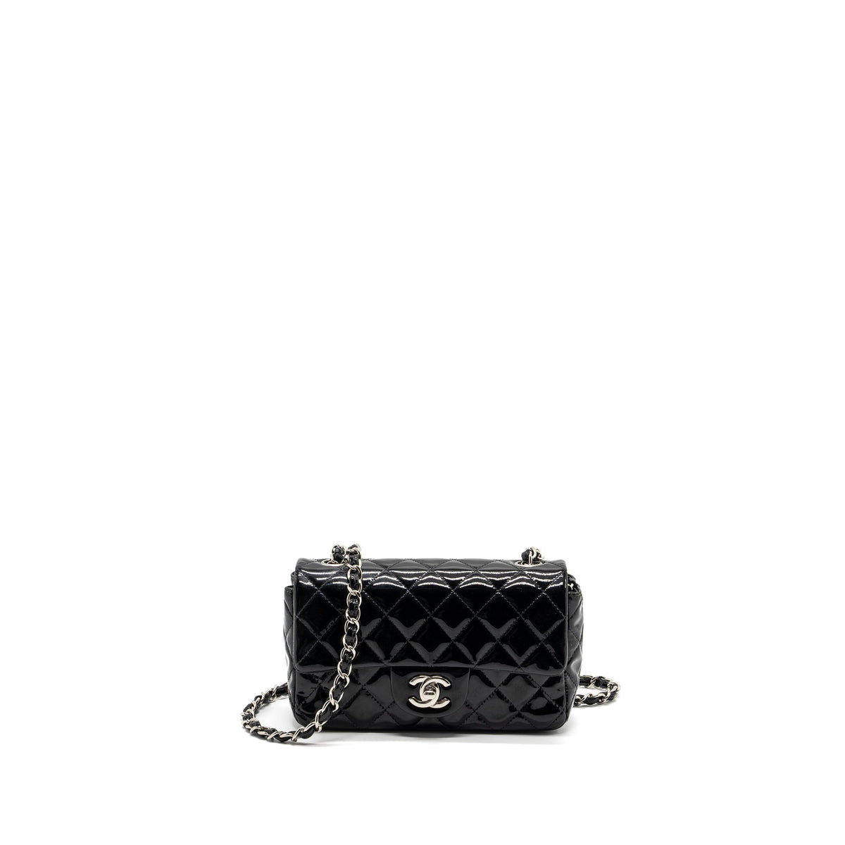 chanel-mini-rectangular-flap-bag-patent-black-shw