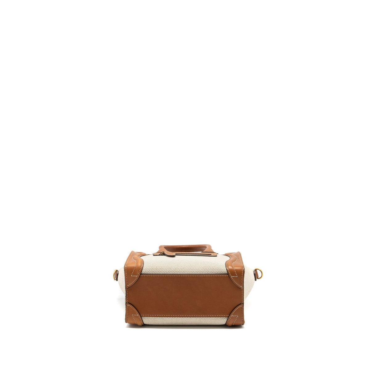 celine-nano-luggage-bag-canvas-leather-tan-white-ghw