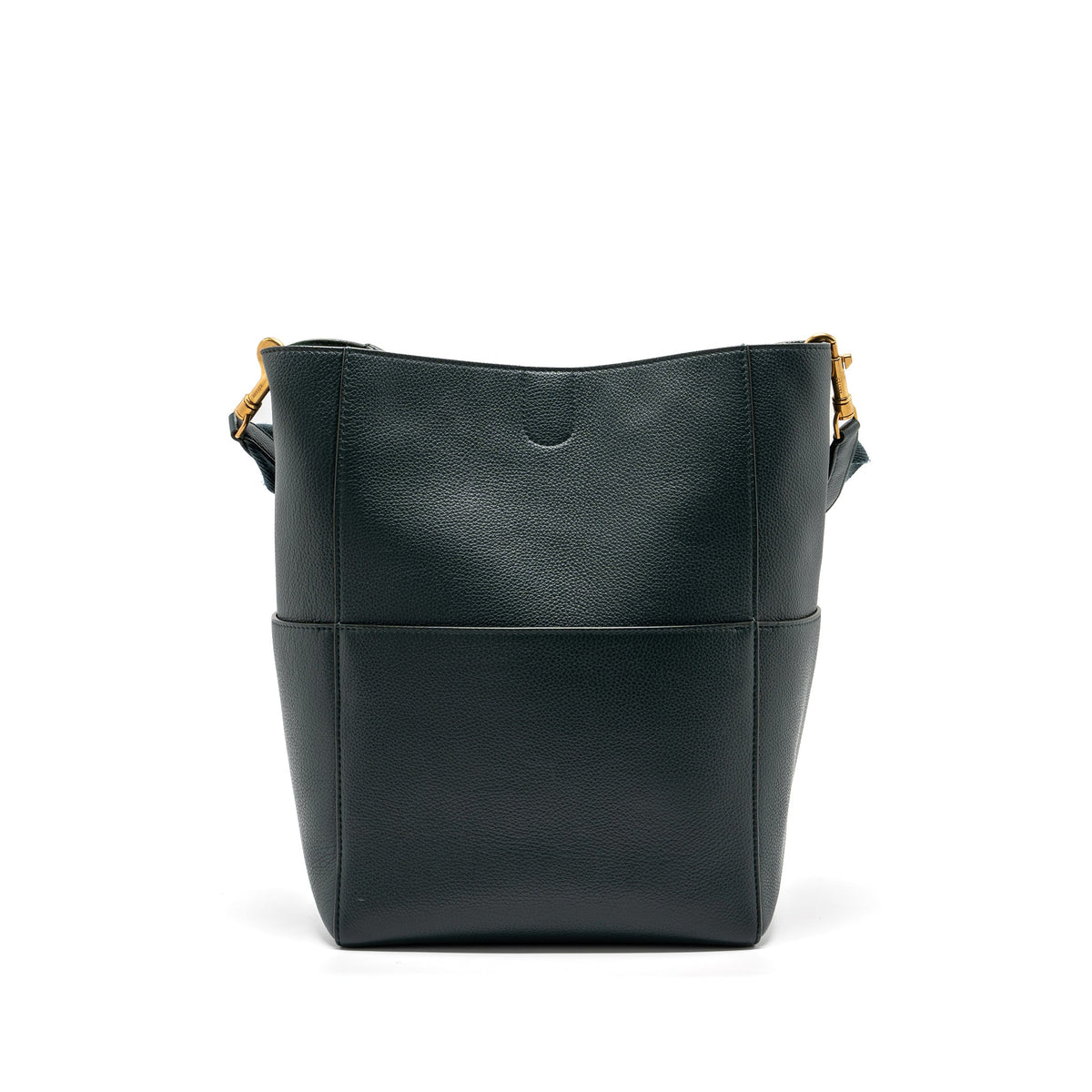 celine-sangle-bucket-bag-calfskin-dark-green-ghw-2