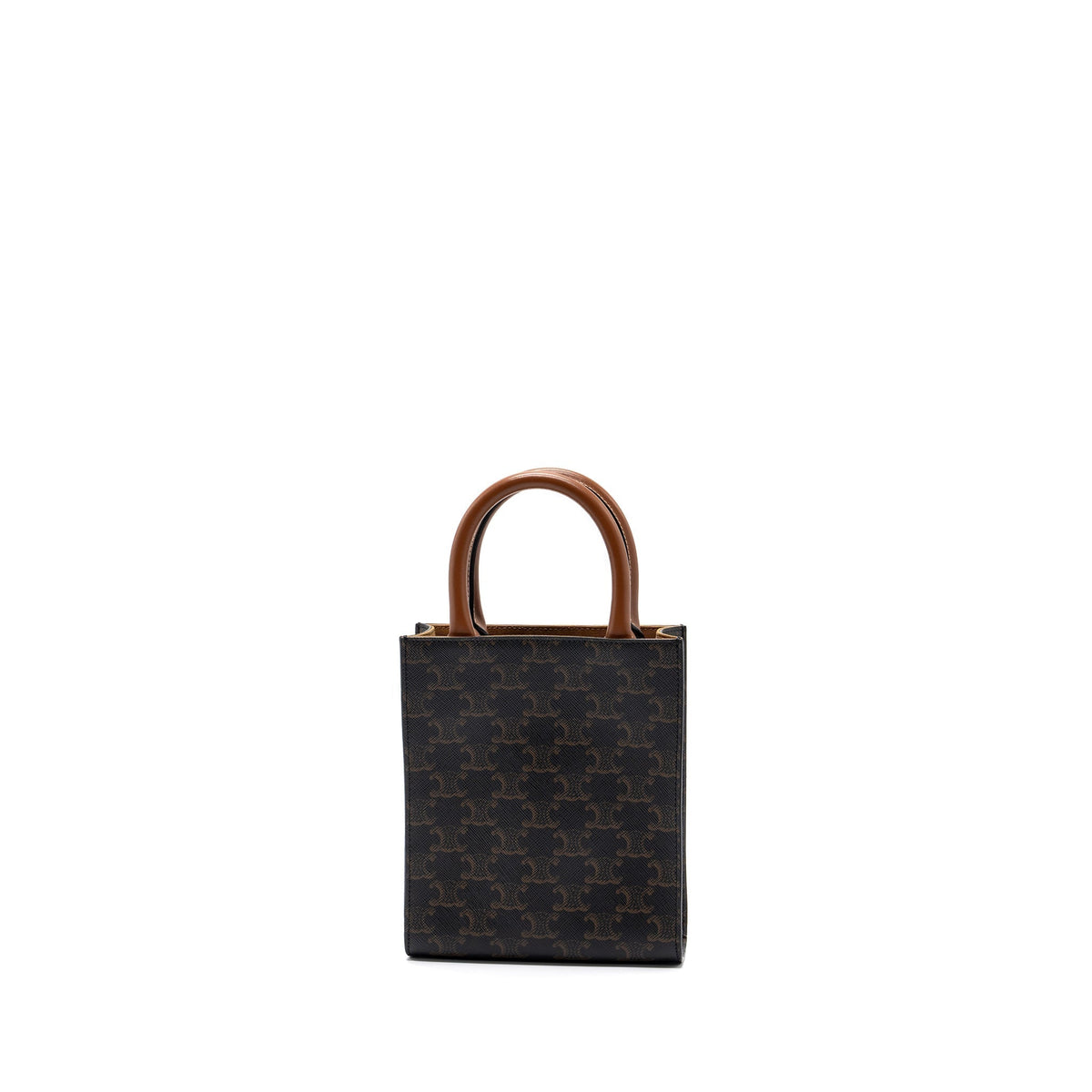 celine-mini-vertical-cabas-triomphe-canvas-brown-ghw-2