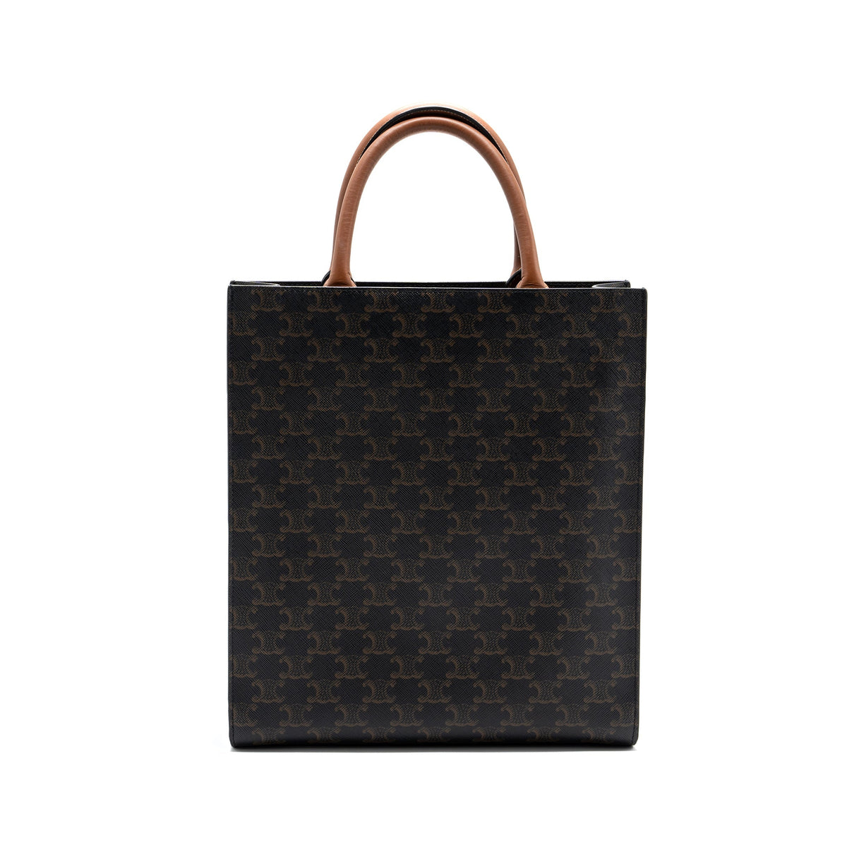 celine-small-cabas-vertical-triomphe-canvas-calfskin-tan-ghw