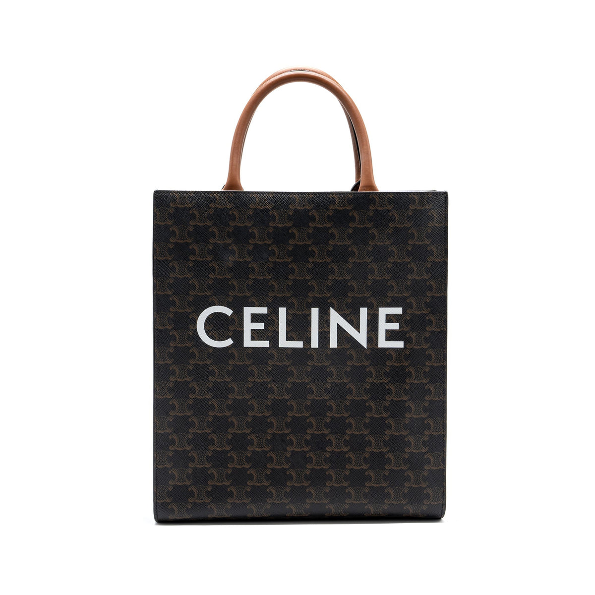 celine-small-cabas-vertical-triomphe-canvas-calfskin-tan-ghw