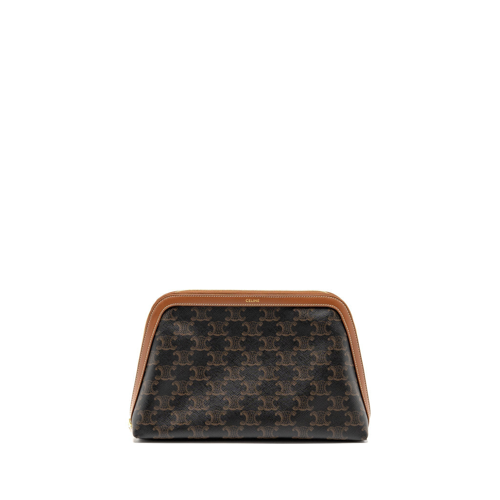 celine-large-cosmetic-pouch-triomphe-canvas-calfskin-tan-ghw