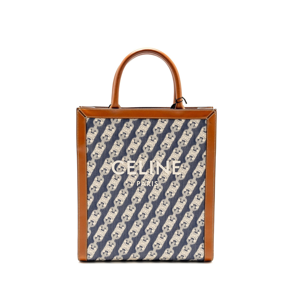 celine-vertical-cabas-tote-in-triomphe-denim-leather-navy-tan-ghw-copy