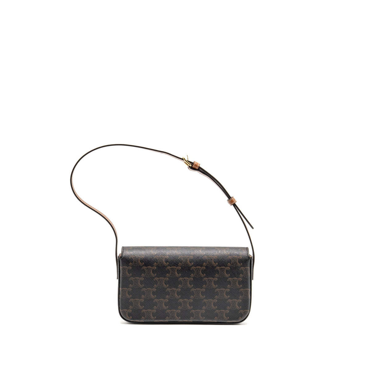 celine-triomphe-shoulder-bag-claude-canvas-tan-ghw