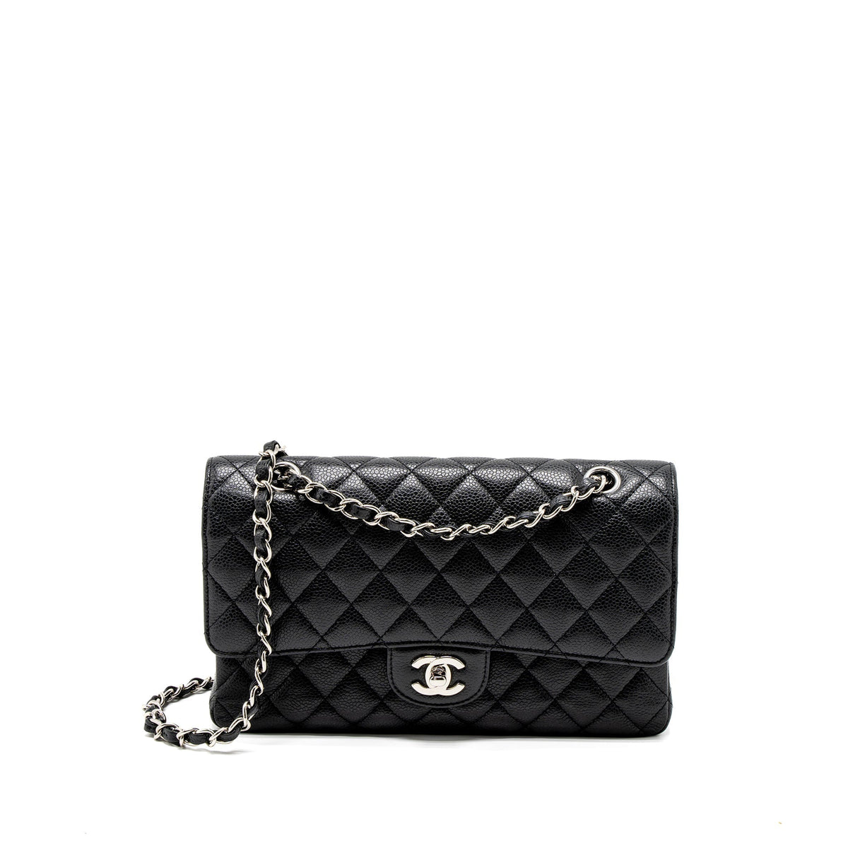 chanel-medium-classic-double-flap-bag-caviar-black-shw-2