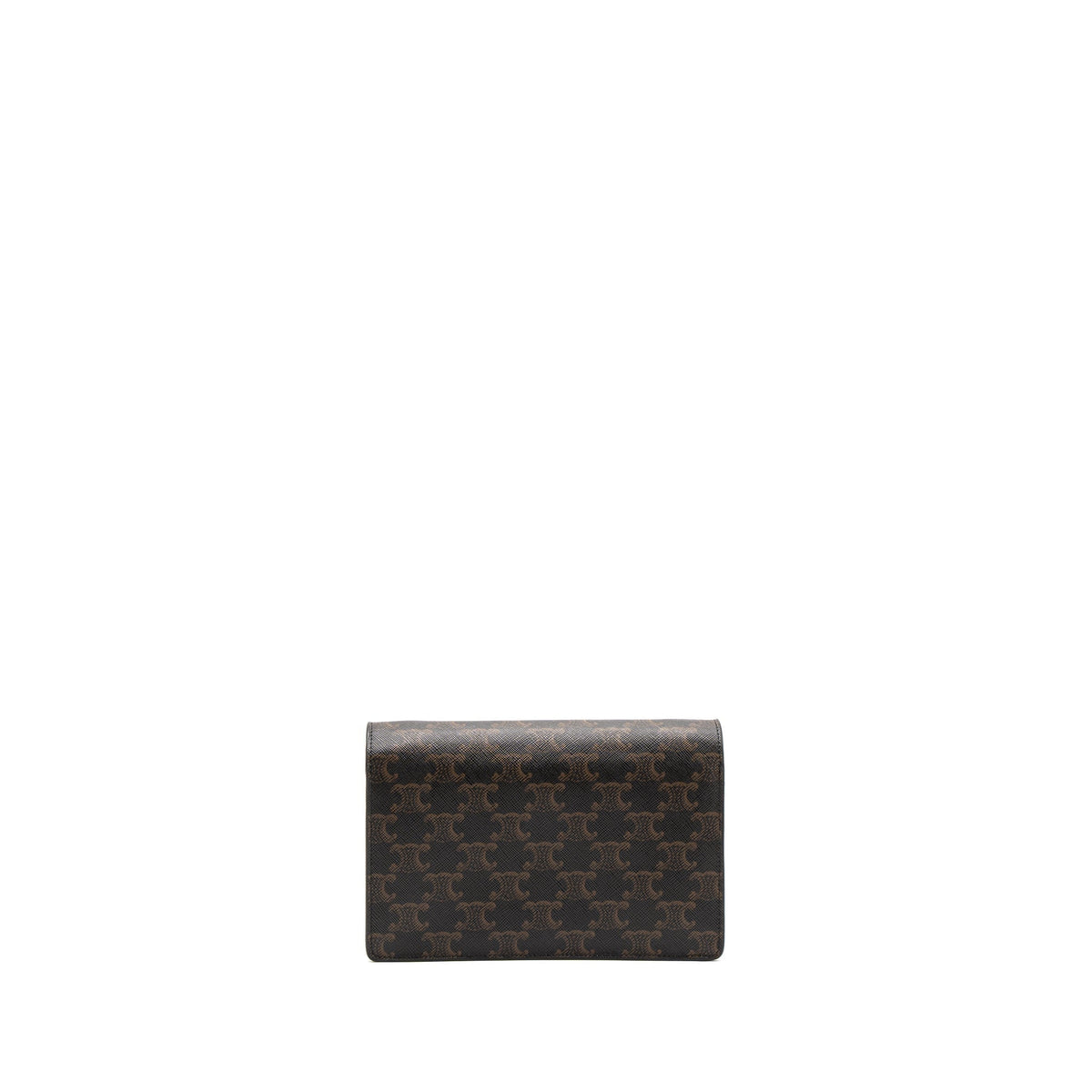 celine-wallet-on-strap-triomphe-canvas-smooth-lambskin-tan-ghw