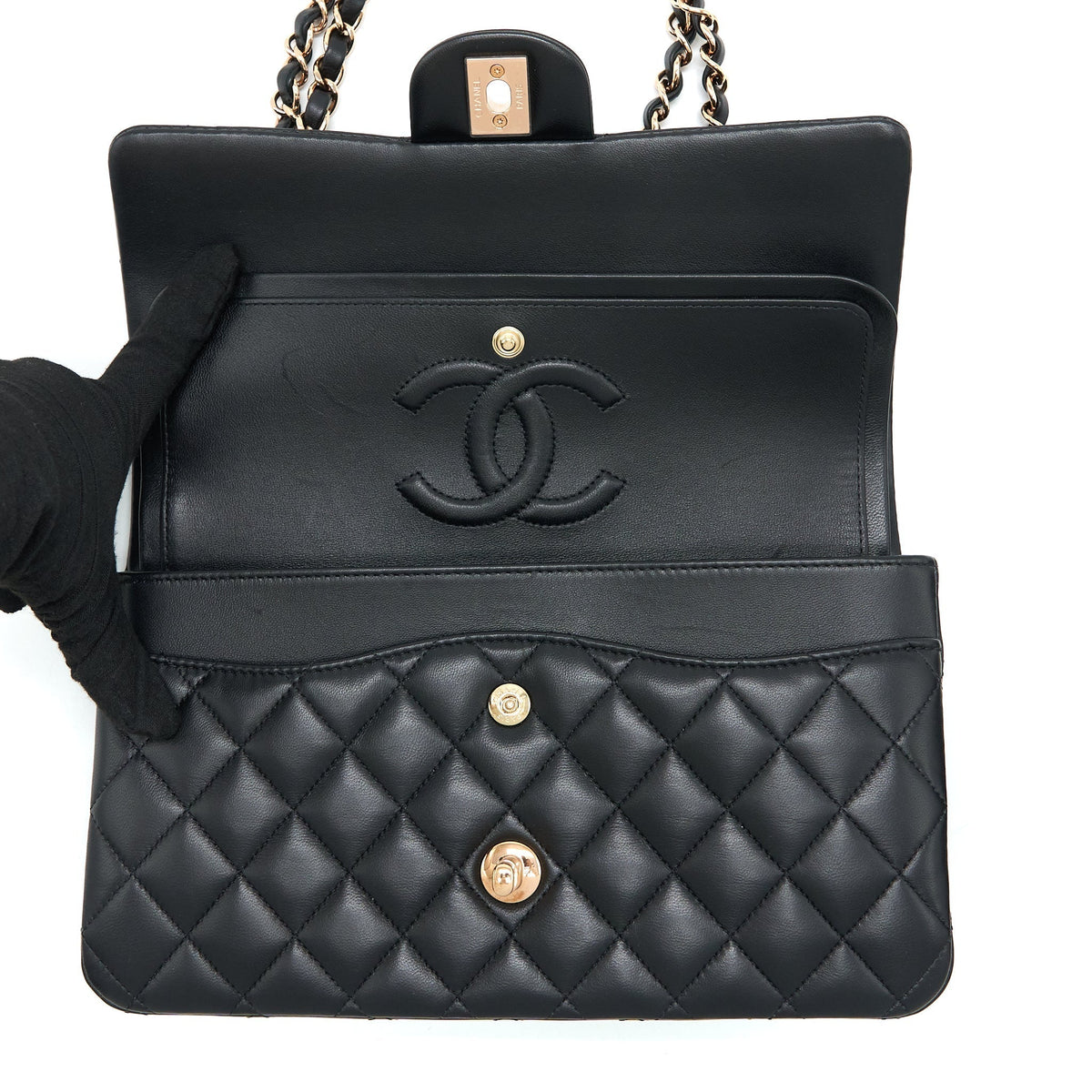 chanel-small-classic-flap-bag-lambskin-pink-lghw-microchip