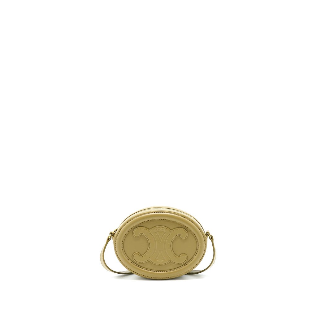 celine-crossbody-oval-purse-calfskin-olive-ghw