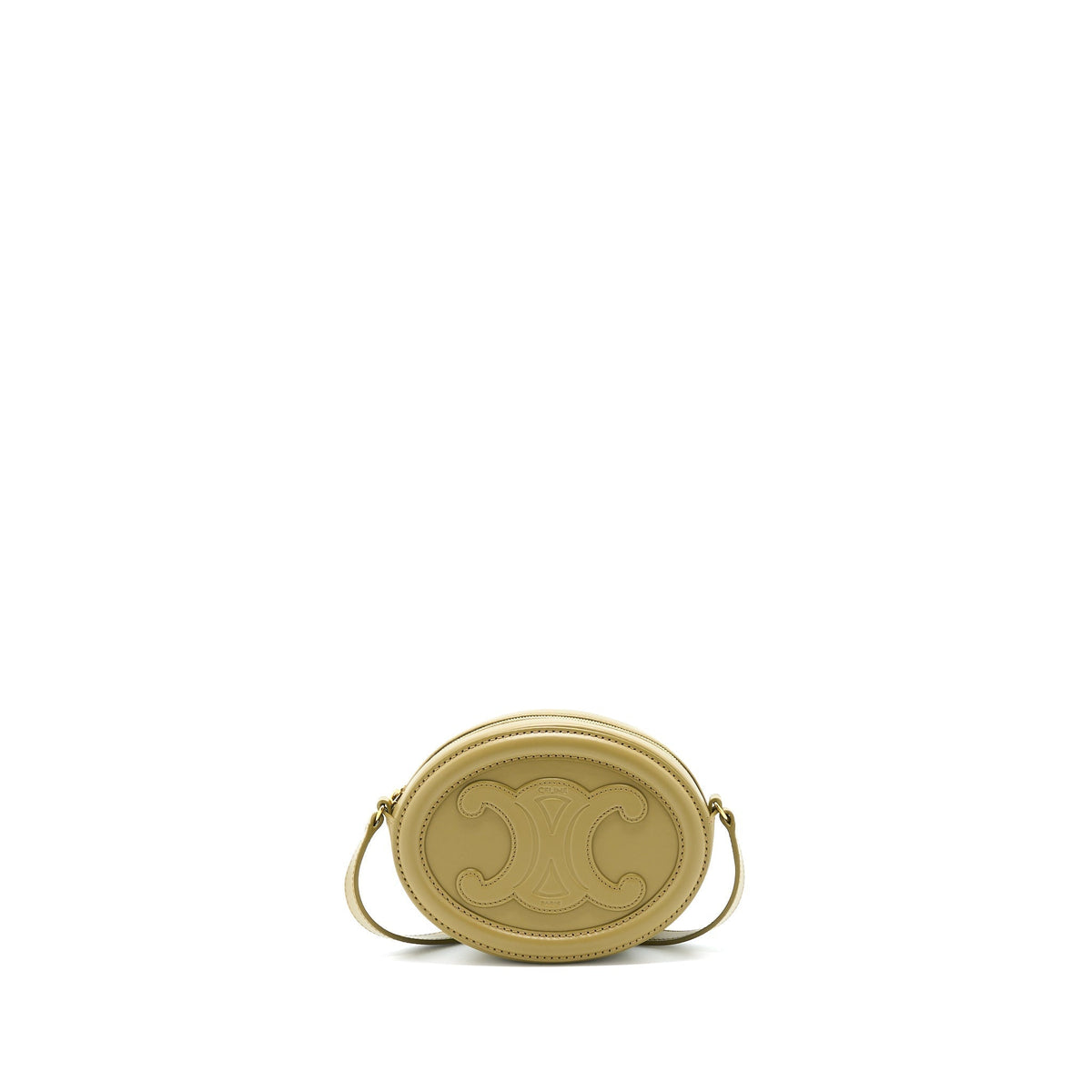 celine-crossbody-oval-purse-calfskin-olive-ghw