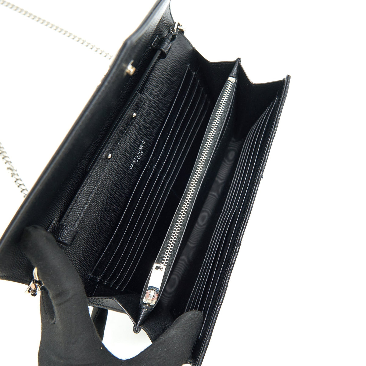saint-laurent-envelope-chain-wallet-black-with-shw