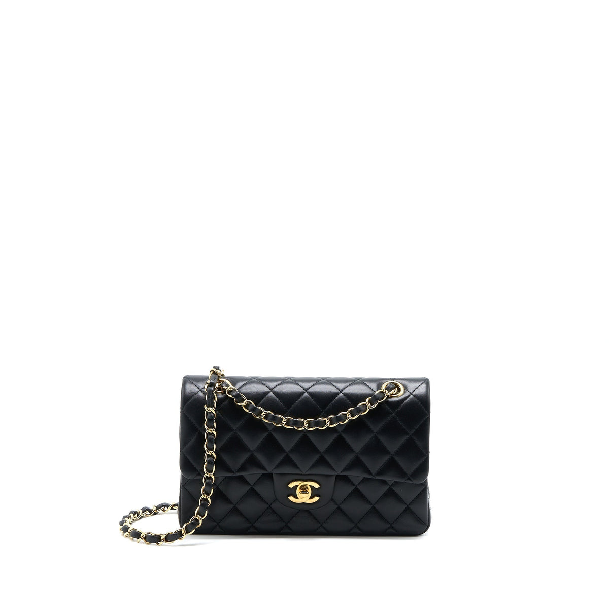 chanel-small-classic-double-flap-bag-lambskin-black-ghw-microchip