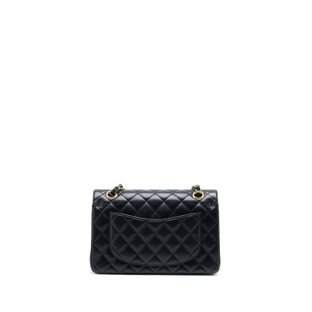 chanel-small-classic-double-flap-bag-lambskin-black-ghw-microchip