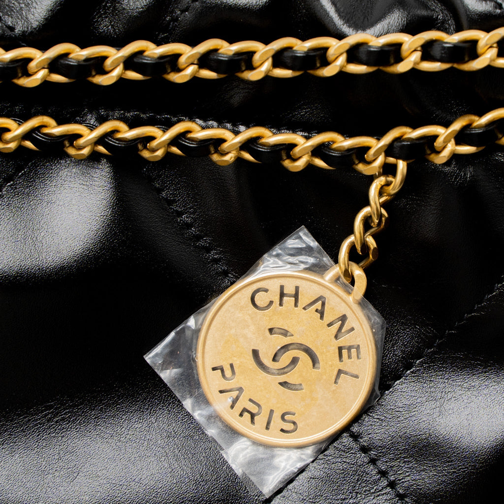 copy-of-chanel-23s-mini-22-bag-shiny-calfskin-black-brushed-ghw-microchip