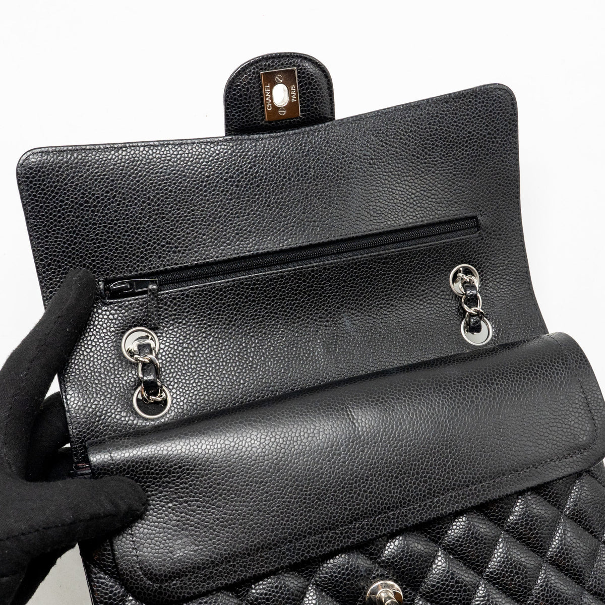 chanel-medium-classic-double-flap-bag-caviar-black-shw-11