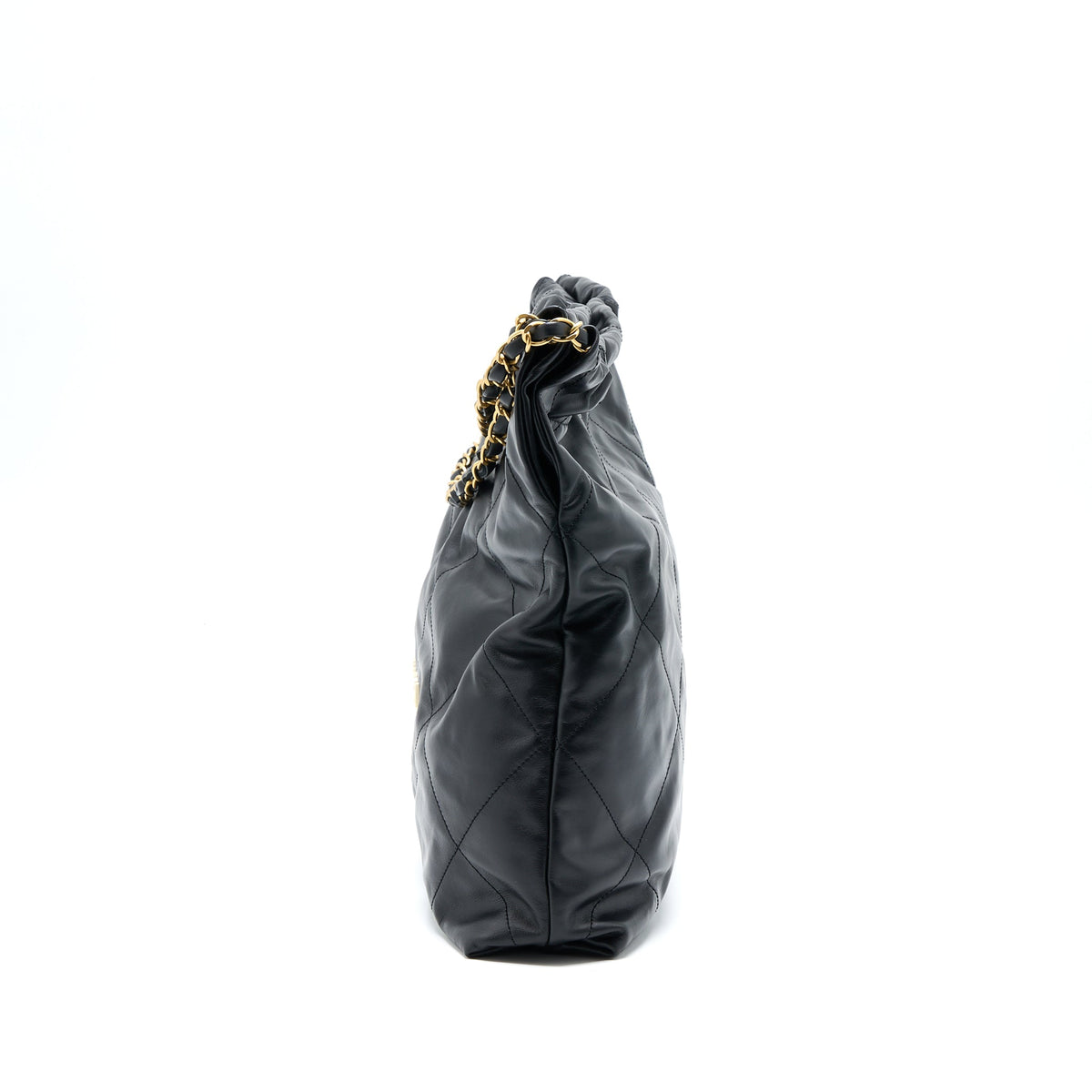 chanel-medium-22-bag-white-letter-shiny-calfskin-black-ghw-microchip