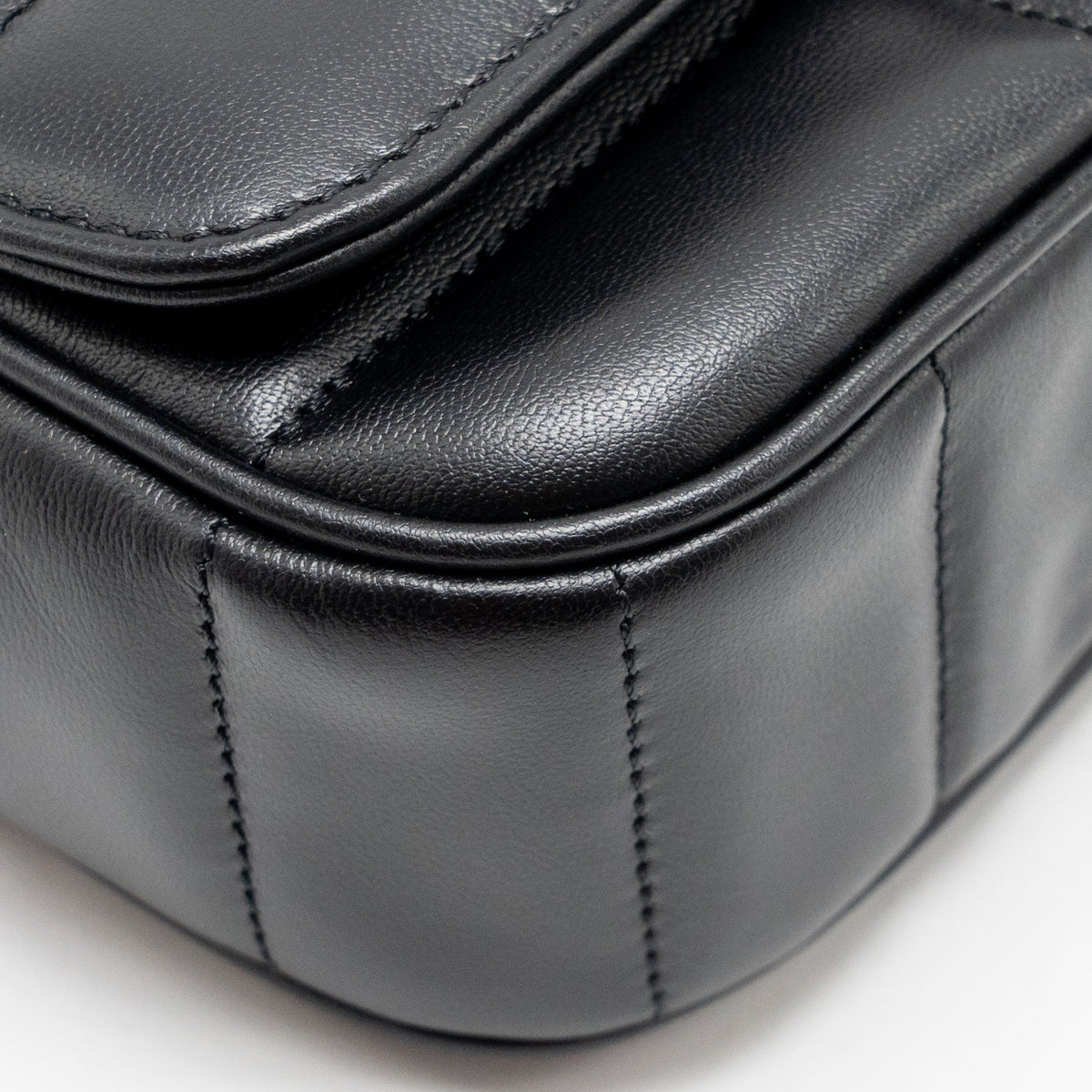 celine-matelasse-mini-chain-shoulder-bag-calfskin-black-ghw