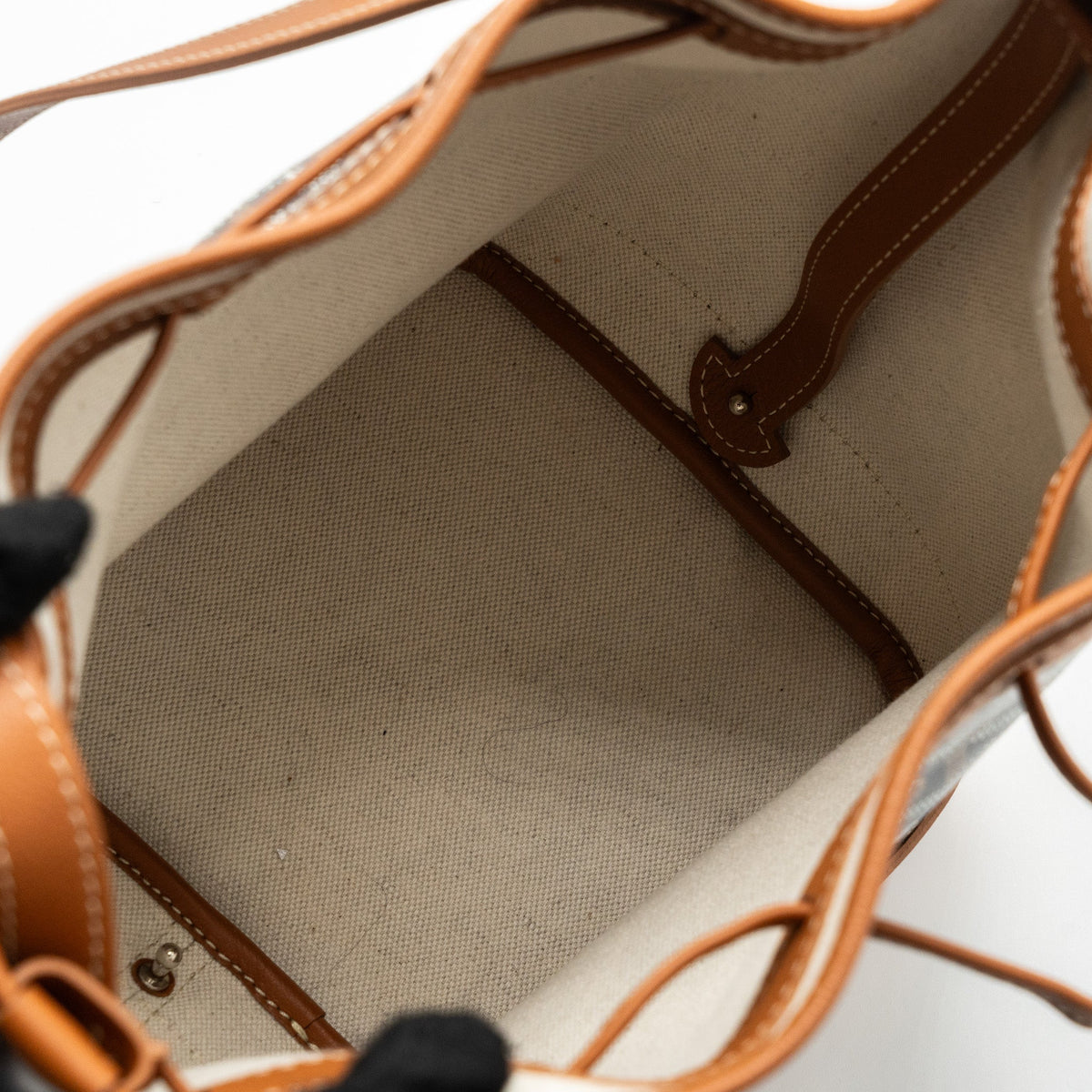 goyard-petit-flot-bucket-bag-canvas-calfskin-black-tan-shw