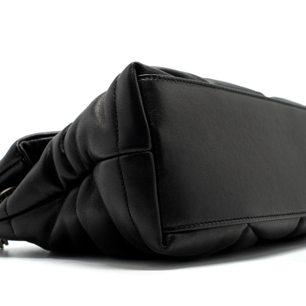saint-laurent-small-puffer-lambskin-black-shw
