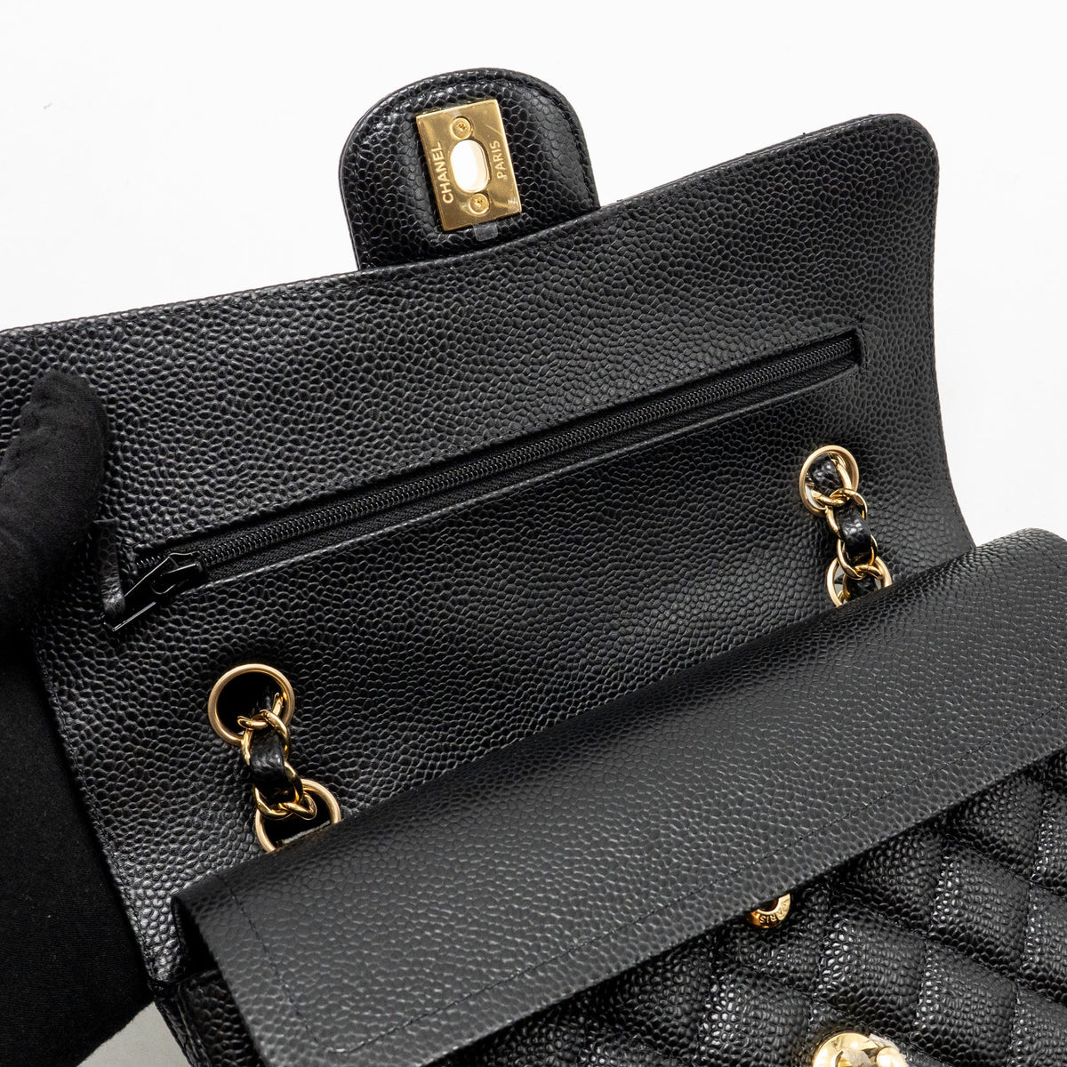 chanel-small-classic-double-flap-bag-caviar-black-ghw-microchip-12