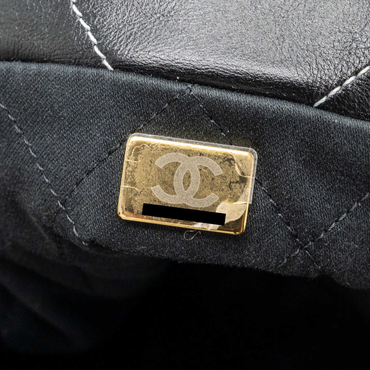 chanel-small-22-bag-calfskin-with-white-sticking-black-ghw-microchip
