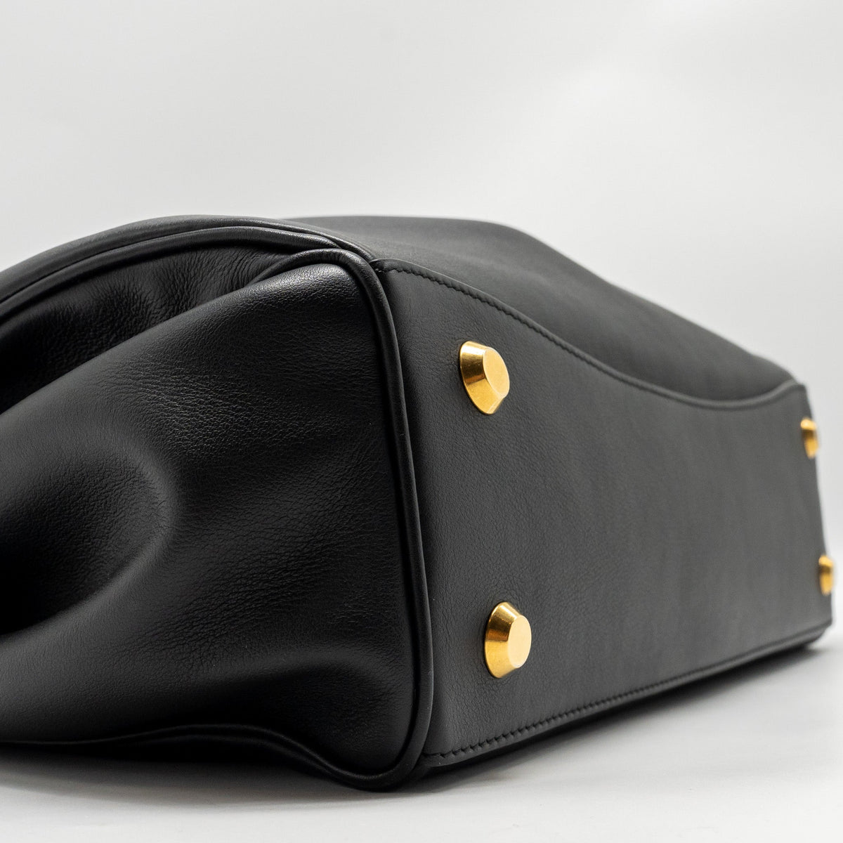 balenciaga-medium-rodeo-handbag-smooth-calfskin-black-ghw-copy