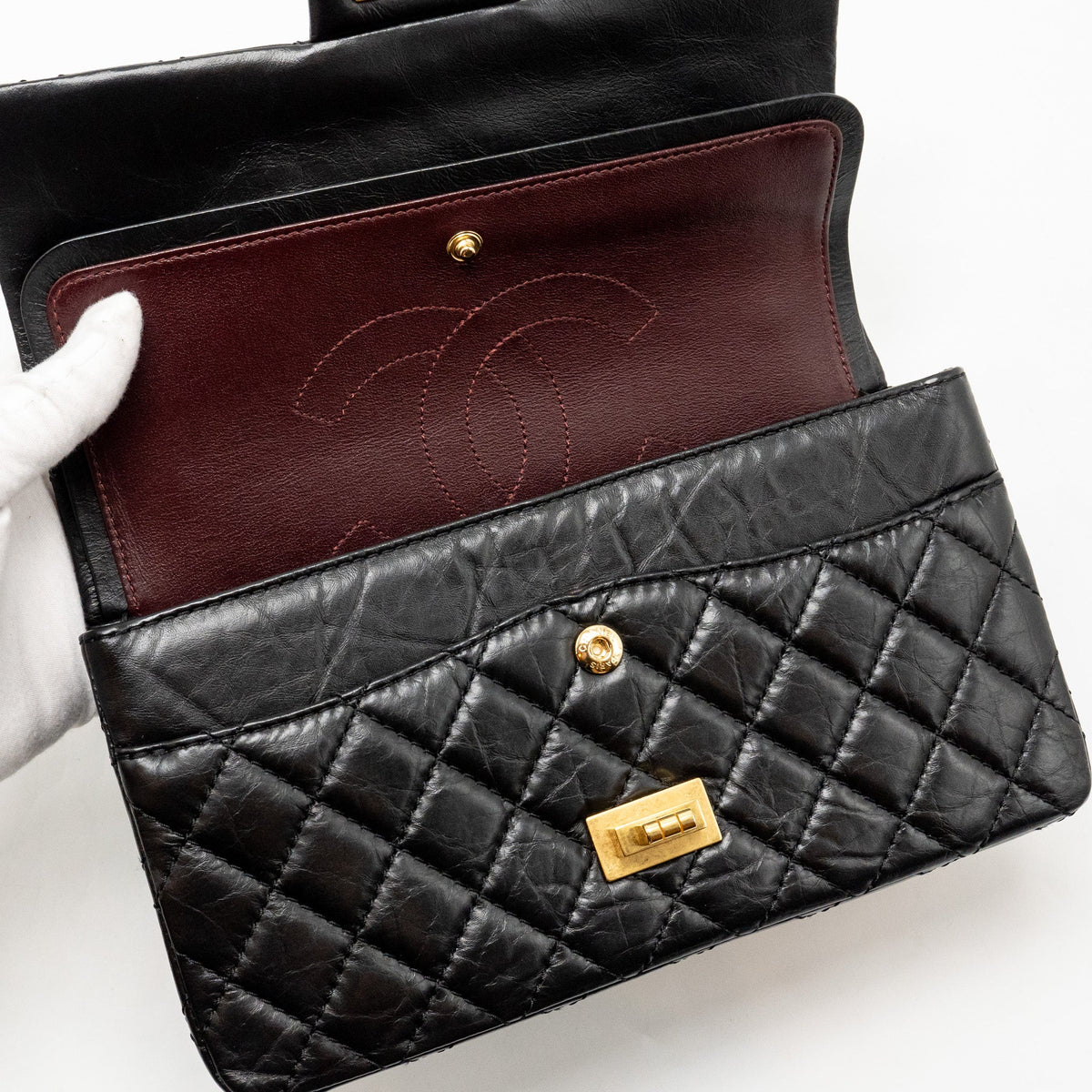 chanel-small-2-55-reissue-double-flap-bag-age-calfskin-black-ghw