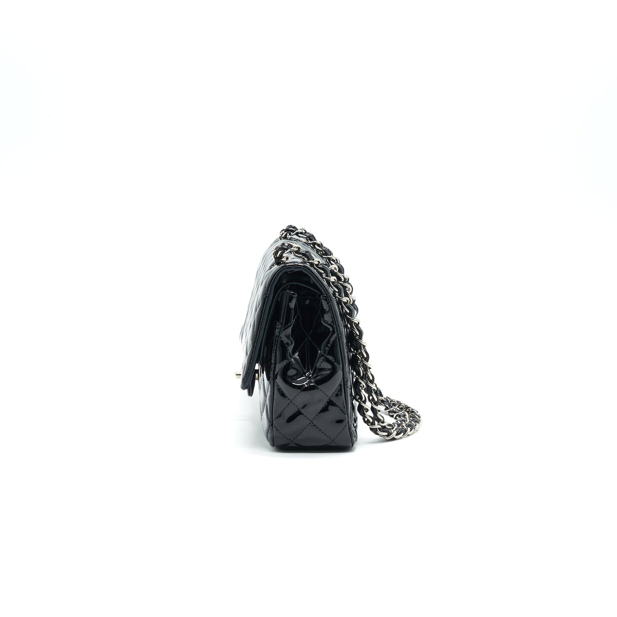 chanel-patent-leather-medium-classic-double-flap-bag-black-shw