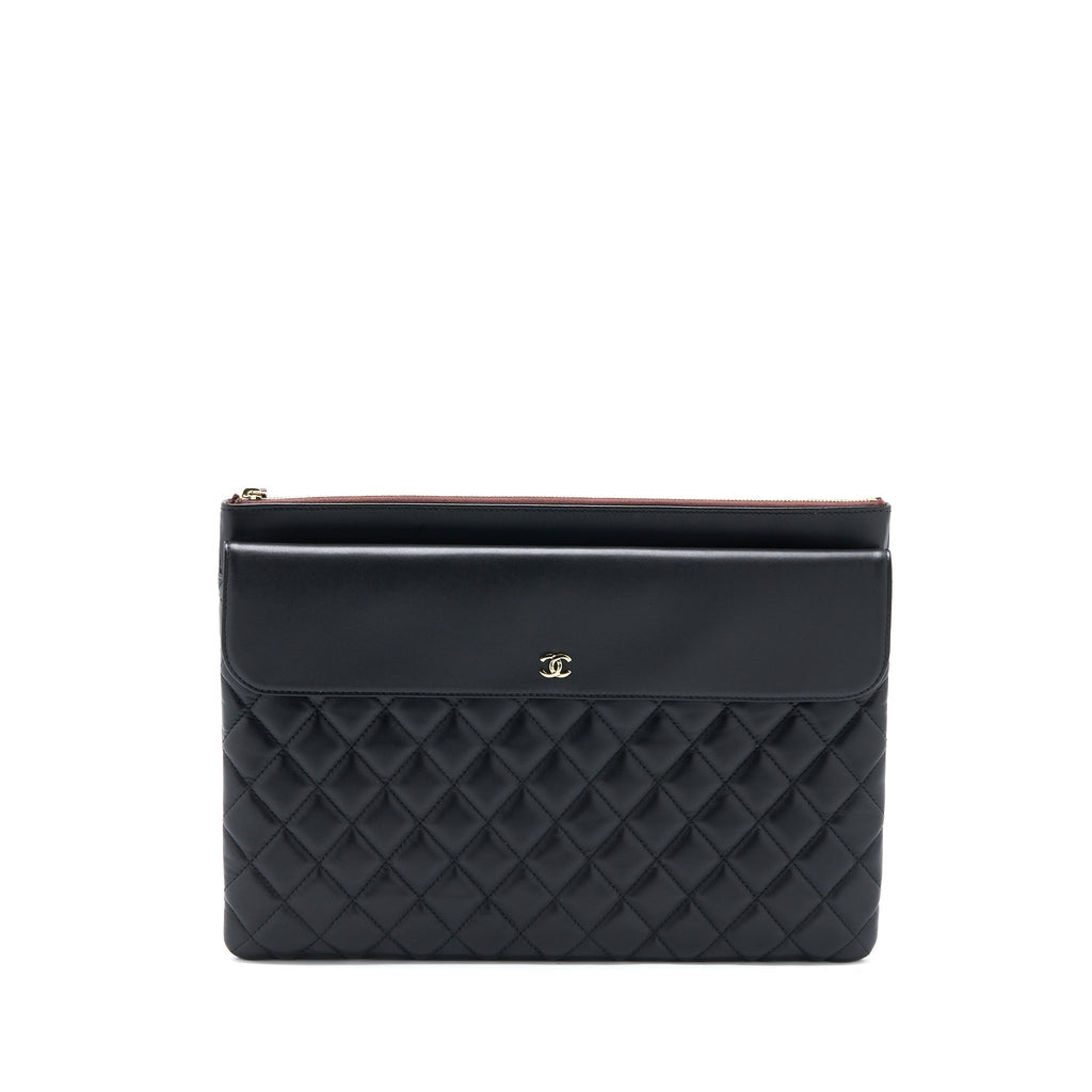 chanel-quilted-zip-and-flap-pouch-clutch-large-model-lambskin-black-lghw