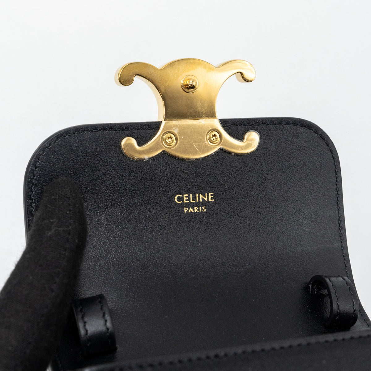 celine-mini-claude-shiny-calfskin-black-ghw