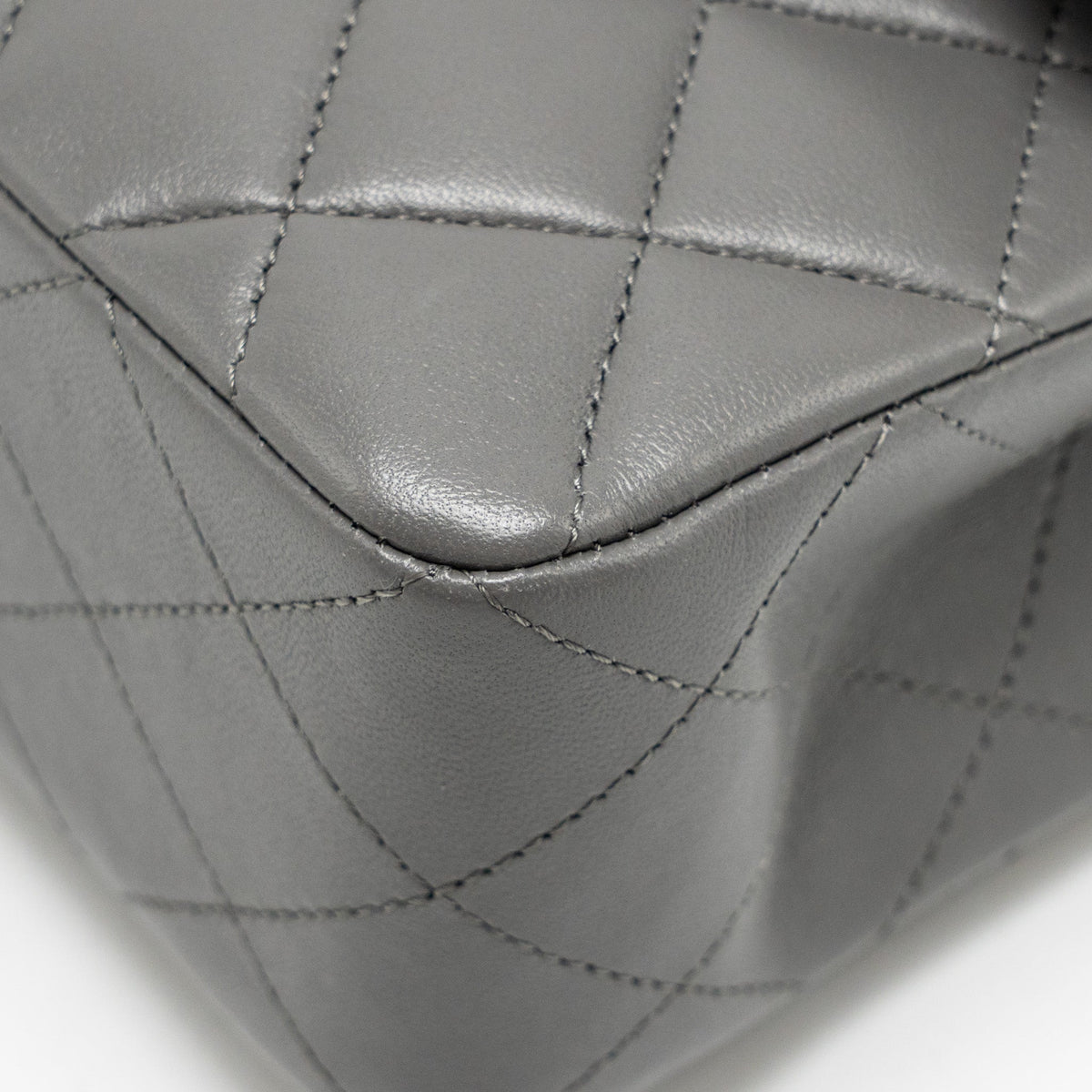 chanel-small-classic-double-flap-bag-lambskin-grey-lghw-microchip