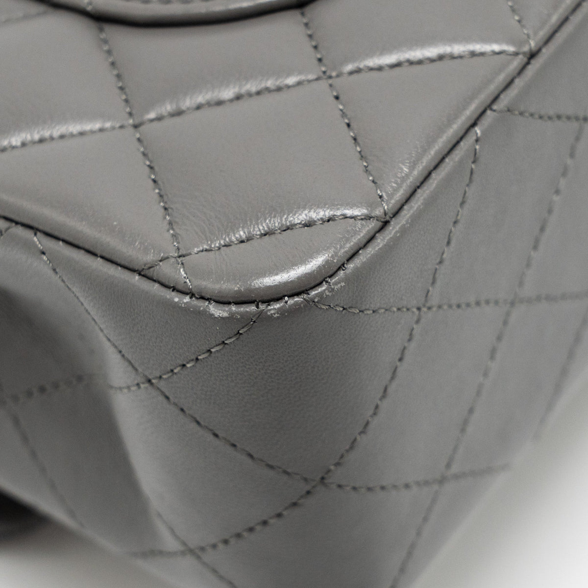 chanel-small-classic-double-flap-bag-lambskin-grey-lghw-microchip