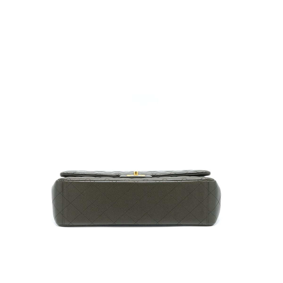 chanel-maxi-classic-double-flap-bag-caviar-olive-green-brushed-ghw
