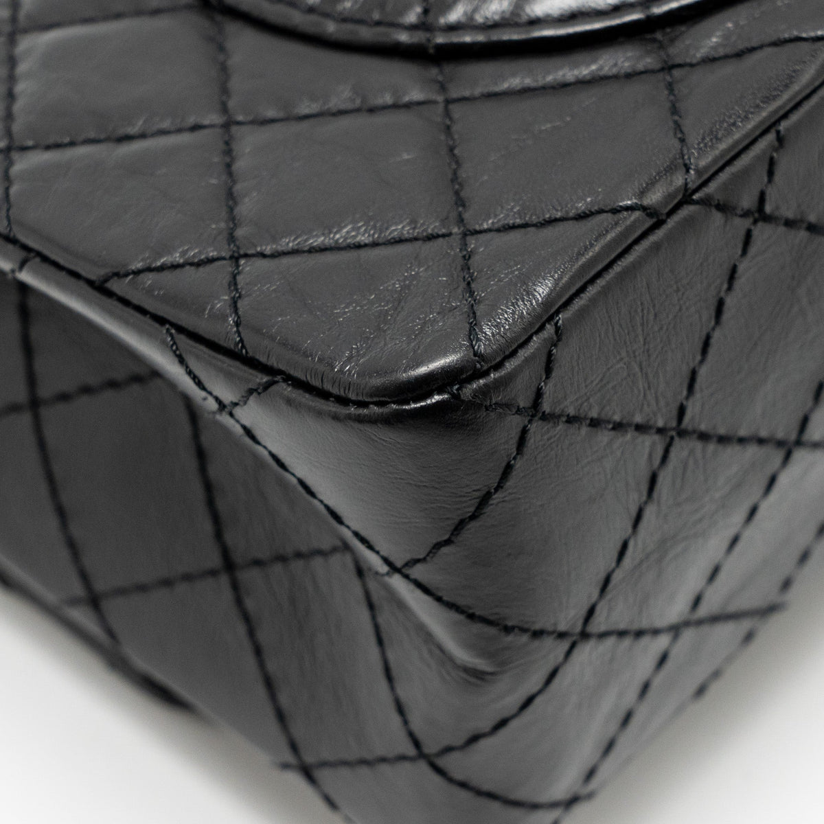 chanel-small-2-55-reissue-double-flap-bag-age-calfskin-black-ghw