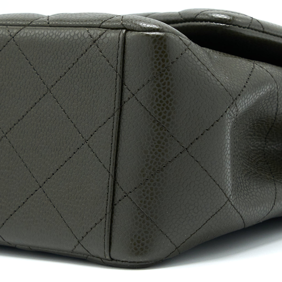 chanel-maxi-classic-double-flap-bag-caviar-olive-green-brushed-ghw