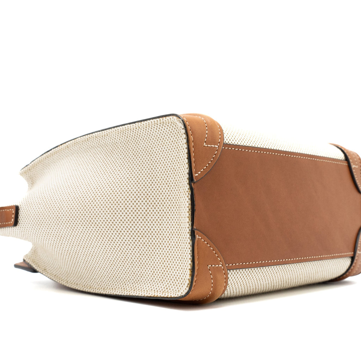 celine-nano-luggage-bag-canvas-leather-tan-white-ghw