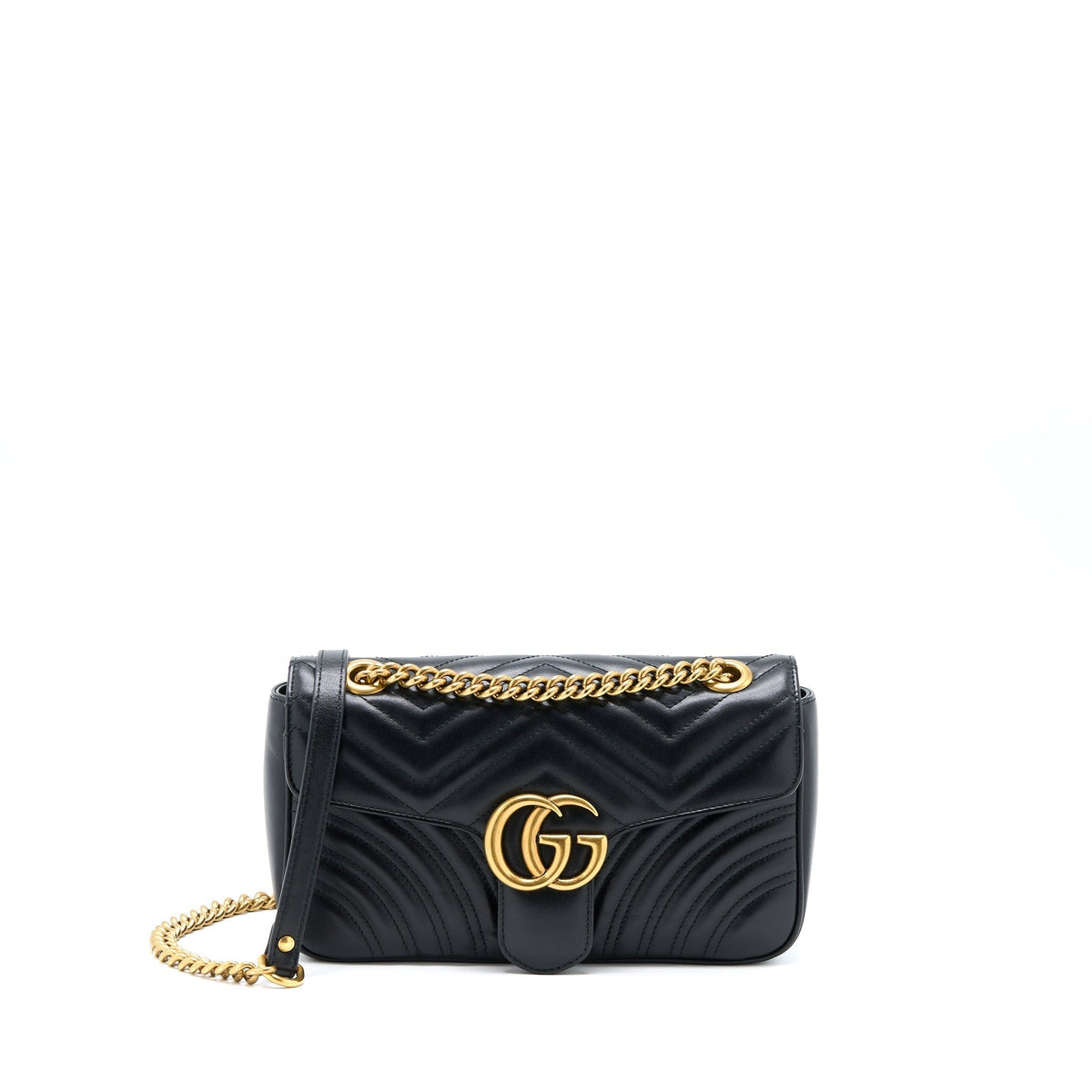 gucci-gg-marmont-small-matelasse-shoulder-bag-black-ghw-2