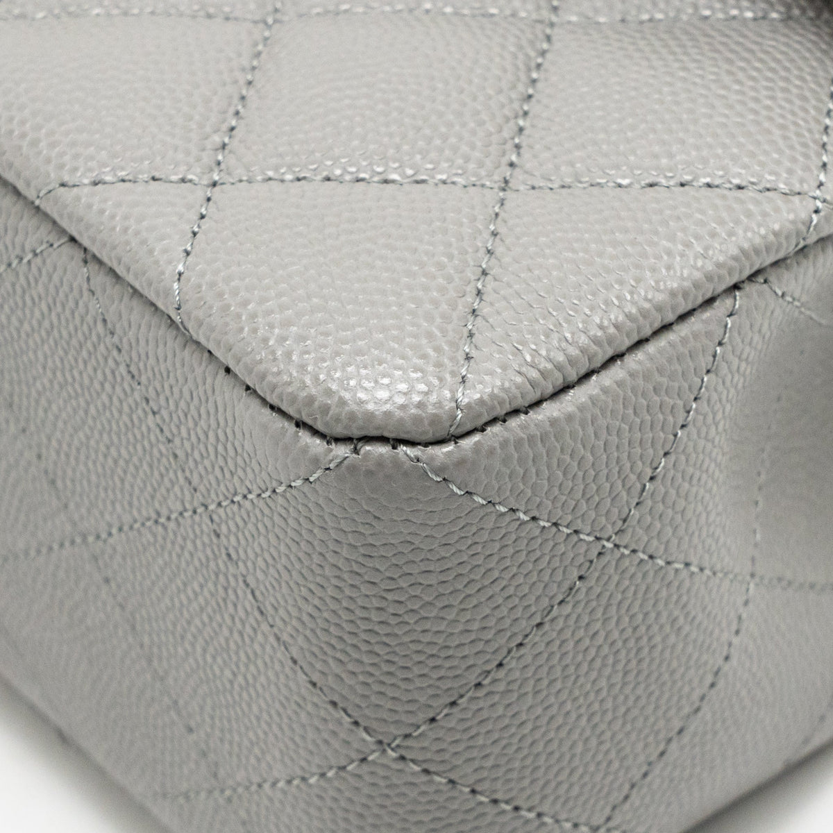 chanel-small-classic-double-flap-bag-caviar-dark-grey-lghw-microchip