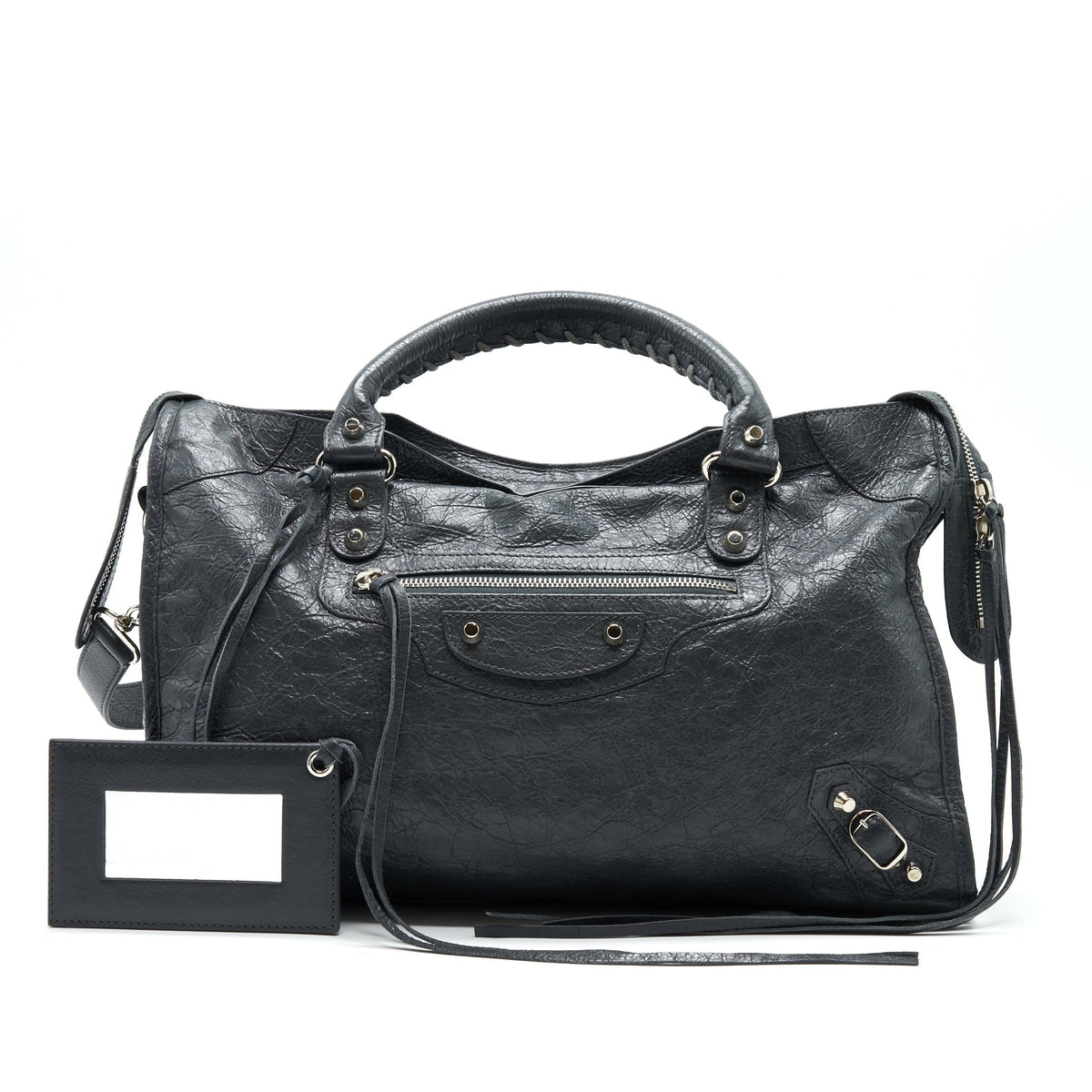 balenciaga-medium-giant-city-bag-grey-with-shw